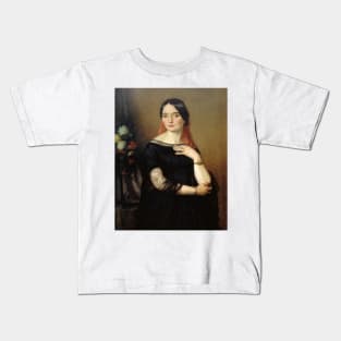 Portrait Presume de Melle Mars by Ary Scheffer Kids T-Shirt